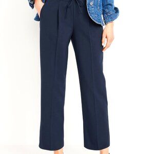 Old Navy High Waisted Billie Straight Pull On Trouser - Navy -